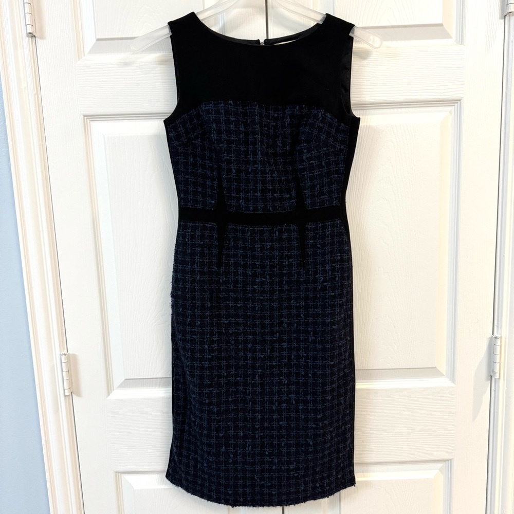 TORY BURCH Tweed Pattern Sheath MIDI Dress - Picture 3 of 10